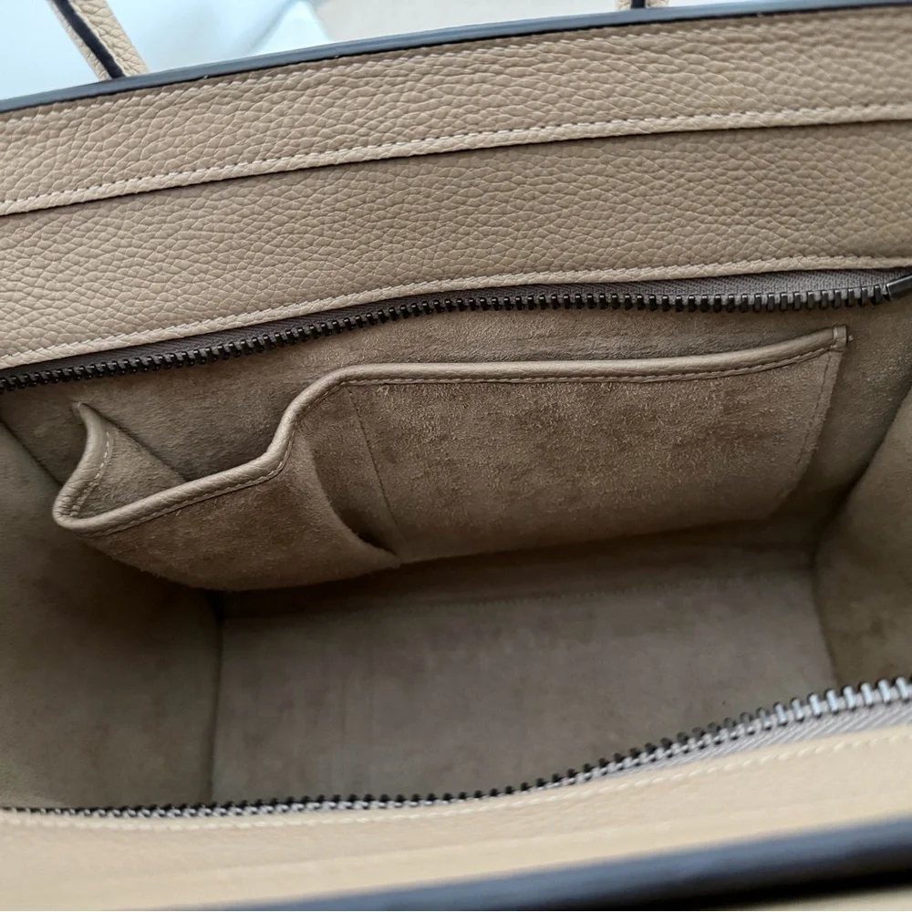 Celine Grained Leather Phantom Medium Luggage in Greige - Picture 8 of 12